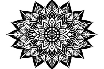 Wall Mural - Ornamental mandala for coloring