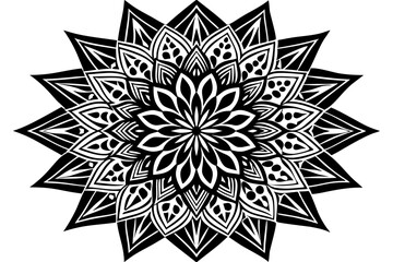 Wall Mural - Vector tribal floral mandala design