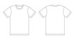 © Franco - Camiseta blanca mockup plantilla vectorial vista frontal y trasera