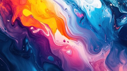 Wall Mural - Abstract Swirls of Vibrant Hues