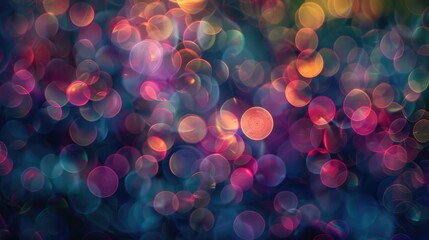 Wall Mural - Vibrant circular bokeh artwork for wallpapers and design