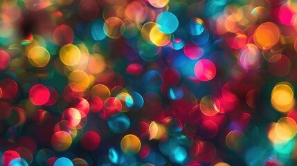 Poster - Vibrant fireworks against blurry backdrop Festive New Year theme