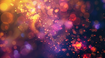 Poster - Vibrant fireworks against blurry backdrop Festive New Year theme