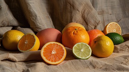 Canvas Print - Citrus Fruit Still Life