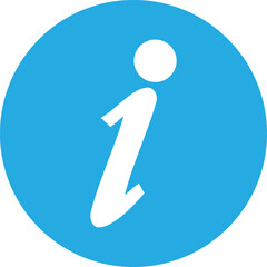 Poster - Blue information icon in trendy style isolated on white background . Faq icon . Vector illustration