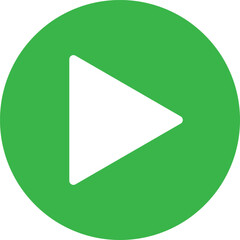 Poster - Green play button icon isolated on white background . Play sign . Play icon vector