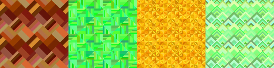 Poster - Seamless color geometric pattern set