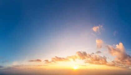 Wall Mural - morning sunrise sky and cloud nature panorama background