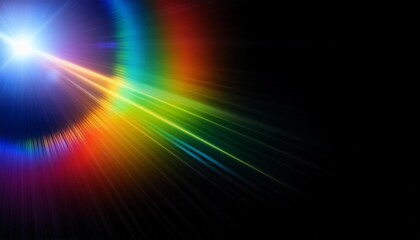 Wall Mural - optical rainbow lens flare effect 03