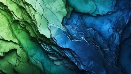 Wall Mural - abstract 3d background grunge green and blue texture