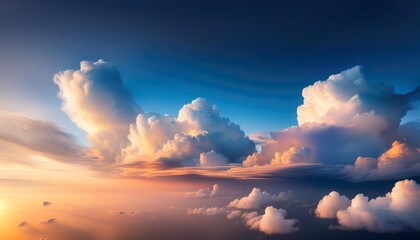 Wall Mural - amazing cloudscape on the sky at sunset