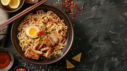 Sticker - Delicious Ramen Bowl with Egg and Meat