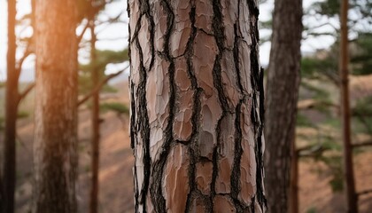 Poster - realistic tree bark with intricate details