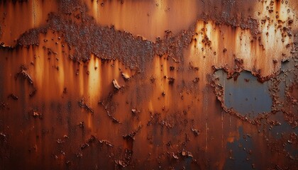 Poster - close up view of a rusted metal surface with scratches