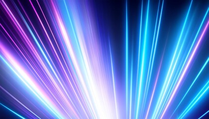 blue and violet beams of bright laser light ai generated image