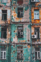 Poster - A historic building with multiple windows, ideal for use in architecture or urban planning contexts