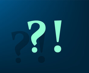 Poster - Vector illustration with shadow on blue background with gradient