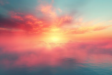 Wall Mural - Stunning Sunset over the Sea