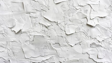 Poster - A close-up shot of peeling paint on a white wall, perfect for adding texture to your design