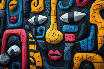 Wall Mural - Abstract Colorful Mosaic Art