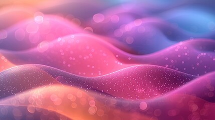 Wall Mural - Abstract Waves of Color with Bokeh Lights