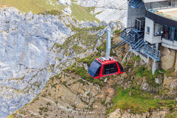 Sticker - Overhead cable car to the top of Mount Pilatus in Canton Lucerne, Switzerland