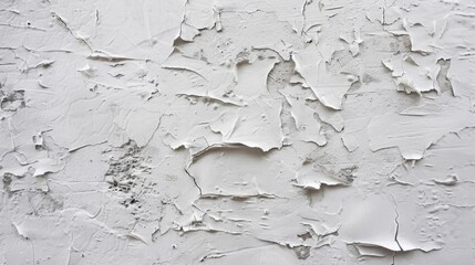 Poster - A worn-out white wall with peeling paint