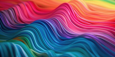 Poster - A colorful wave design with varying hues and textures