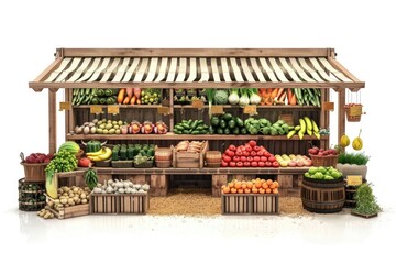 Sticker - Fresh produce display on a clean white background