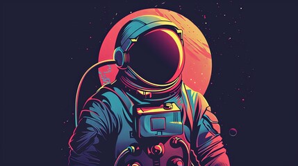 Wall Mural - Astronaut in Space