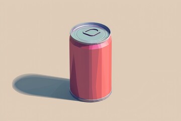 Poster - A can of soda is placed on top of a table