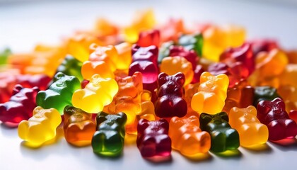 Wall Mural - gummy bears colorful many gummy bear hundreds of gummy yummy super realistic photo