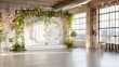 © Dario Berardi - Un elegante sfondo per matrimonio in stile industriale, con decorazioni floreali raffinate e dettagli architettonici vintage, crea un'atmosfera romantica e moderna.