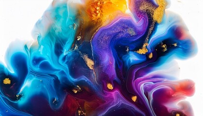 Wall Mural - abstract texture of galaxy and ink with vivid colors