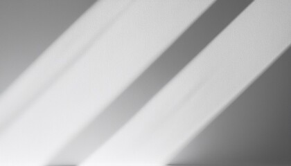 Wall Mural - diagonal light and shadows on white minimalist background