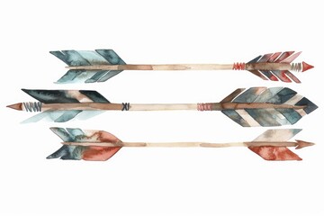 Poster - Three colorful arrows on a white background, perfect for illustration, design or decoration