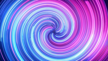 Wall Mural - abstract circle line pattern spin blue pink light is