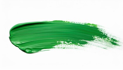 Wall Mural - green brush stroke isolated over white background green brush stroke isolated on transparent background