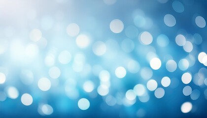 Poster - soft light blurred blue background circular bokeh