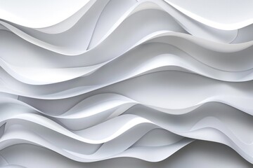 Poster - A textured white wall with a wavy design