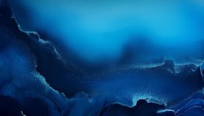 Wall Mural - abstract watercolor paint background by gradient deep blue color with liquid fluid grunge texture fo