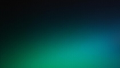 Wall Mural - dark green blue grainy gradient background black backdrop noise texture effect webpage header wide banner size