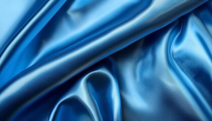 Poster - satin blue drapery with pearl sheen