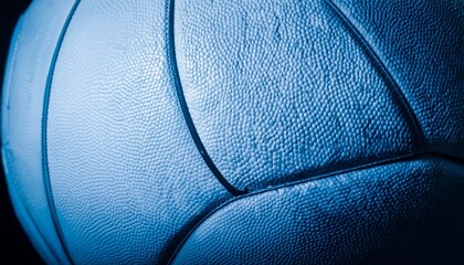 Sticker - closeup detail of volleyball ball texture background blue filter