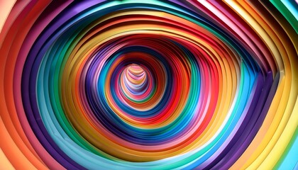 Wall Mural - 3d render of an abstract background with colorful lines and shapes creating the illusion that they f