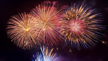 Wall Mural - fireworks holiday celebration colorful fireworks at holiday night