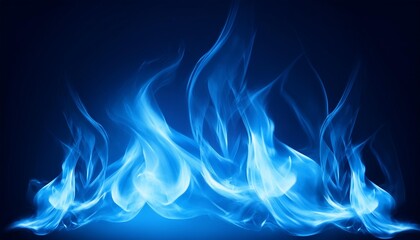 Wall Mural - psd blue fire isolated effect design
