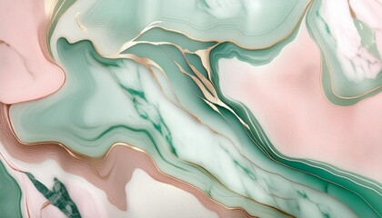 Wall Mural - abstract marble sage green and blush pink colors background