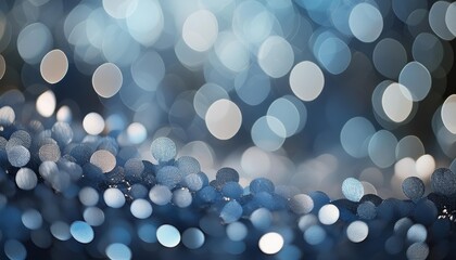 Poster - abstract background of blue bokeh