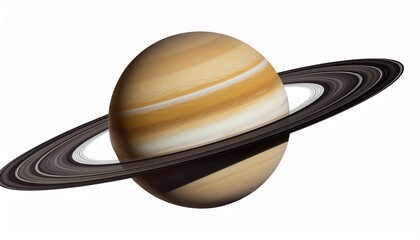saturn planet isolated on transparent background